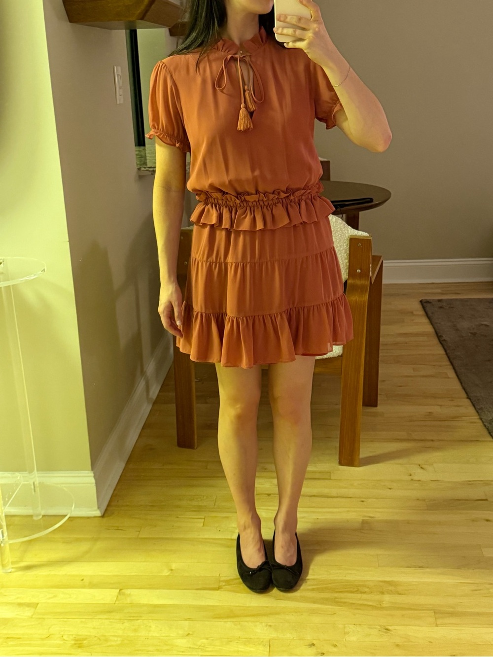 Revolve Tularosa Ruffle Mini Dress Size XS